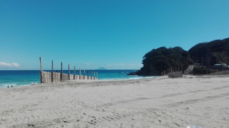 白浜海岸 こちらも海と空と島
