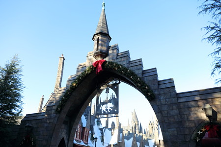 ハリーポッターエリアのクリスマス