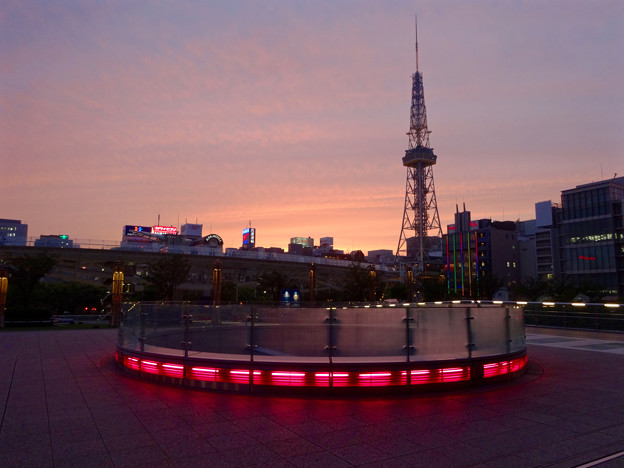 愛知芸術文化センター前から見た夕焼け - 1