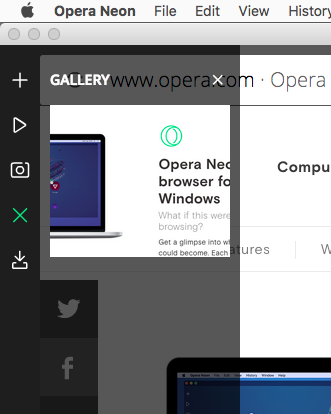 Opera Neon:スクリーンショット撮影機能 - 3