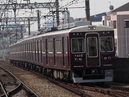阪急7300系普通 阪急京都線茨木市駅