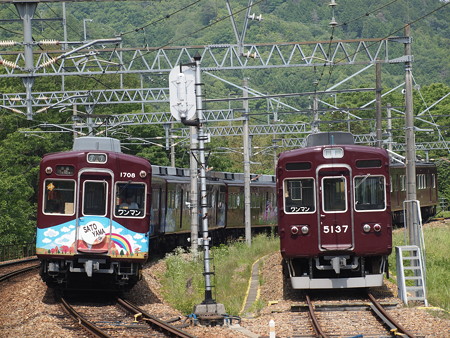 能勢電1500系普通 妙見線山下駅05