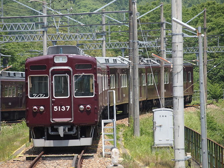 能勢電5100系 妙見線山下駅01