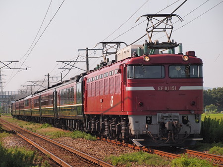 EF81 ばんえつ物語回送 信越本線さつき野~荻川