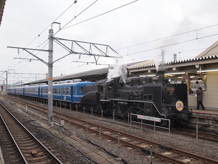 C56 SL北びわこ回送 北陸本線米原駅02