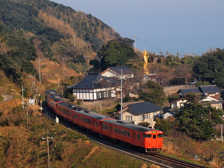 キハ47普通 山陰本線泊~青谷01