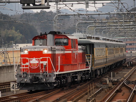 DD51 サロンカーなにわ 山陰本線福知山駅08