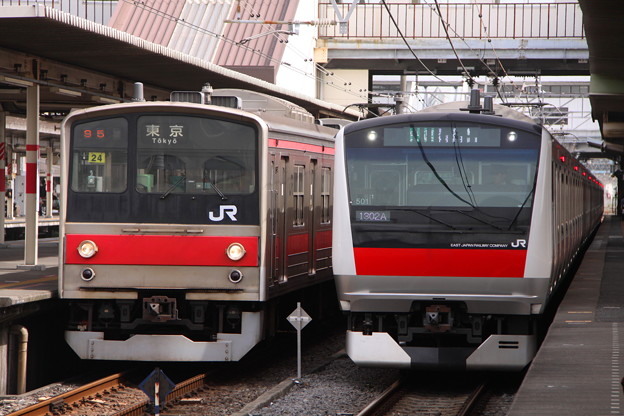 京葉線　205系　普通　＆　E233系　快速