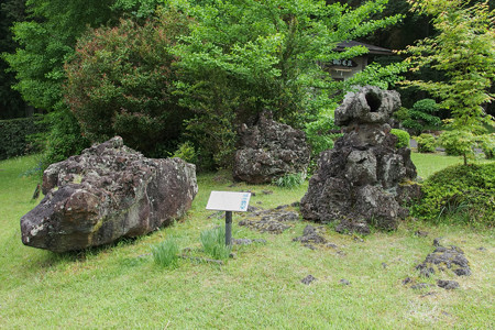 奇石博物館のパホイホイ溶岩