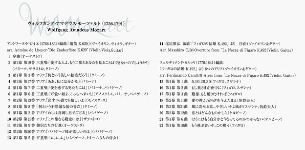 軽井沢アマデウスバンド　魔笛･フィガロの結婚　CD発売！