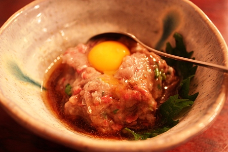東船橋・いわし割烹 ふなっ子/いわしユッケ 480円