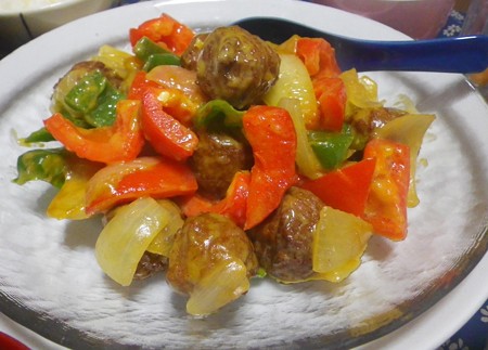肉団子カレークリーム炒め2