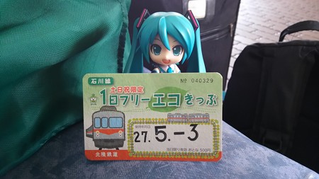 ミク:「500円で乗り降り自由のエコキップを買いました!」
