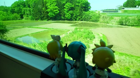 谷田川→小塩江間。しばらく……ていうか数十キロはこんなのどかな田...