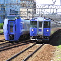 １８３と２８３が並んだ。 ＠函館本線 白石駅