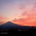 6月19日富士宮からの早朝富士山 おはようございます(^ ^)綺麗な朝焼けが見られました～