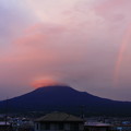 9月24日富士宮からの夕方富士山～まさかの虹と富士山きました(^ ^)