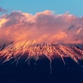 Photos: 1月22日富士宮からの夕方富士山～雲が染まり、美しかったです(^ ^)