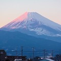 1月25日伊豆の国市からの夕方富士山～綺麗な紅富士でしたね(^ ^)