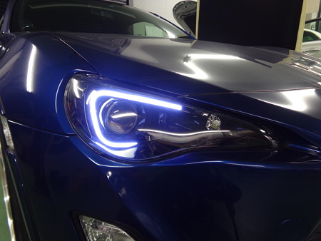 ８６　茨城県　ＢＲＺヘッドライト装着　ＮＥＷアウディ風ＬＥＤ　ホワイト