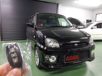 プレオ　キーレス取付