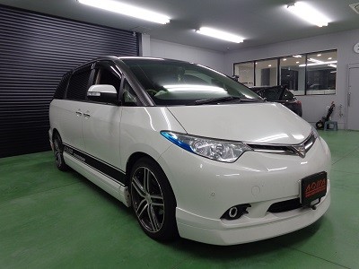 エスティマ　カーボンシート施工400