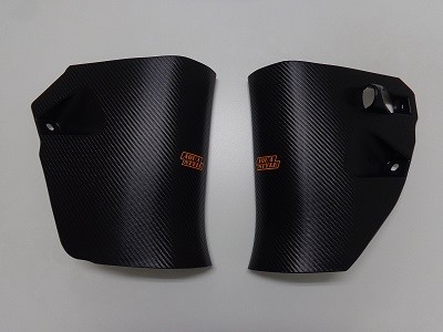 アルファード・ヴェルファイア３０系専用　傷防止シート　キックパネル　ロゴ有り　オレンジ