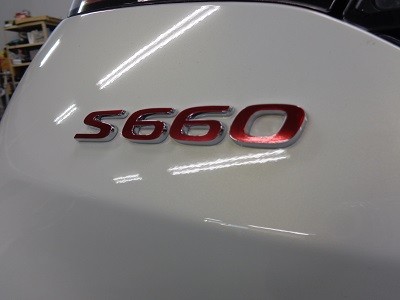 Ｓ６６０　エンブレム　クリアレッド