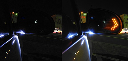 夜のLED Winker Mirror Lens