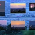 Photos: 卯辰山から夕陽と花火　北陸新幹線