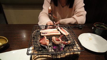 烏賊一夜干し。焼けてきたね 千尋の道