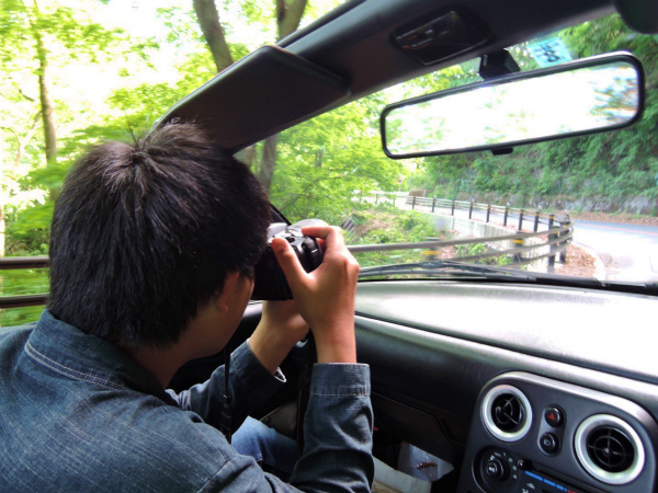 前走車が超低速なので私たちも景色を楽しむ