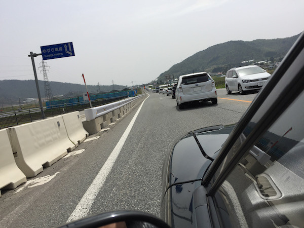 米沢までの道が大混雑