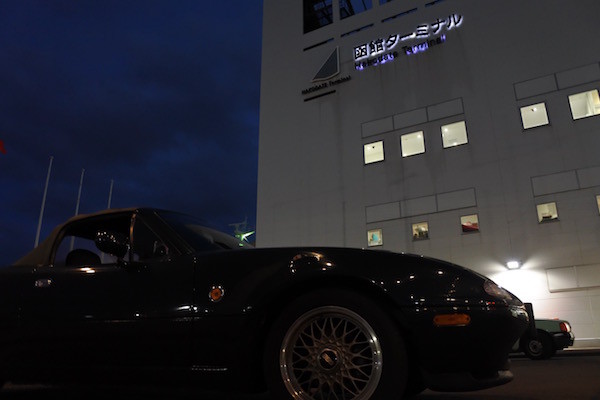 函館のフェリーターミナルに到着 函館のフェリーターミナルに到着