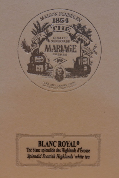 MARIAGE FRERES BLANC ROYAL -White Tea- Scotland 外箱