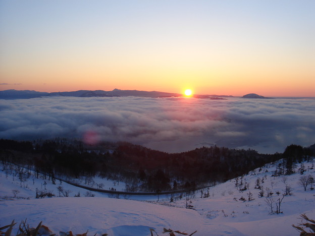 美幌峠の日出と雲海